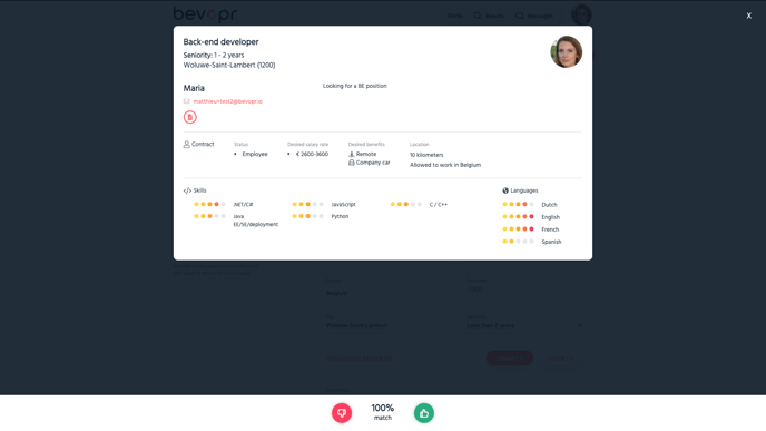Preview profile